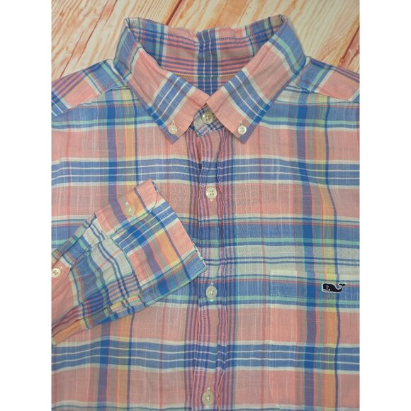 Vineyard Vines Mens Classic Fit Tucker Shirt Plaid Medium - Picture 4 of 8